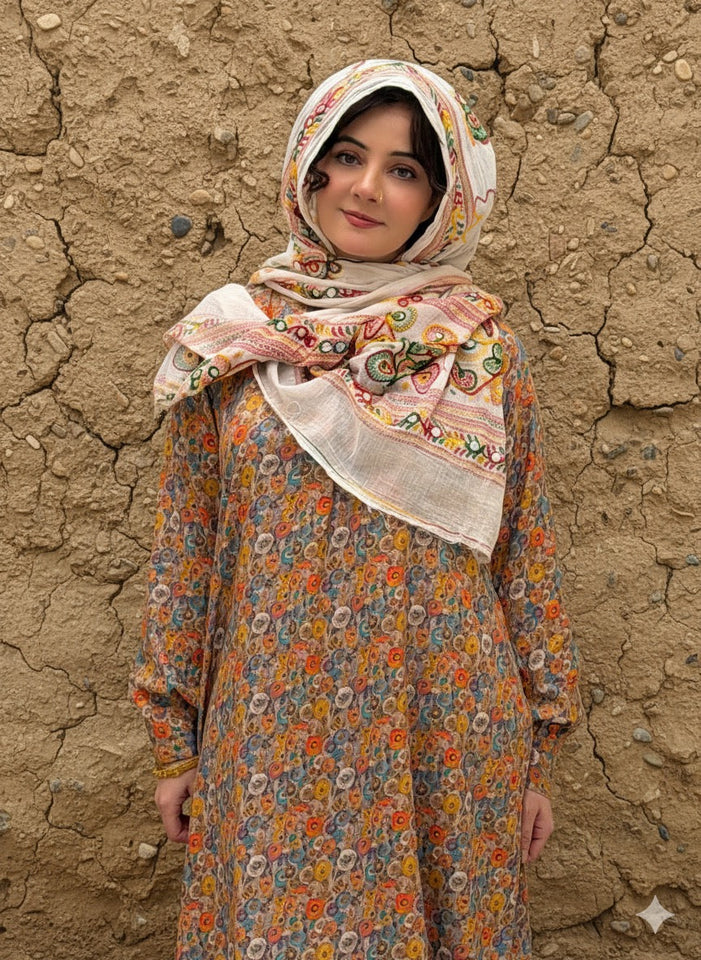 2 Pcs Multi Floral Dhanak