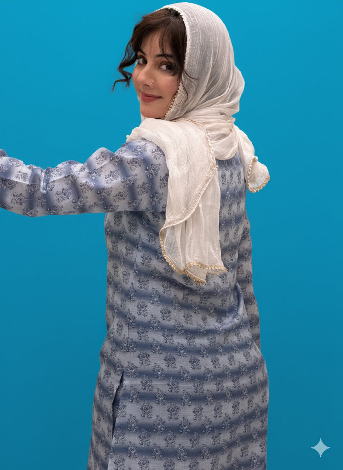 2 Pc Blue Khadar Suit