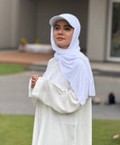 Angle White Abaya – Modest Elegance in White | Premium Nida Fabric | Haya by Rabi