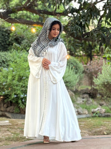 Hooram White Abaya | Elegant Modest Wear for Women | Premium Nida Fabric | Haya by Rabi